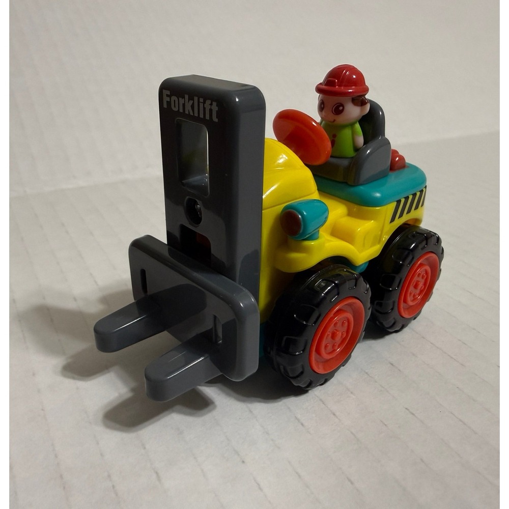 HuiLe Mini Push Vehicles Forklift and Dumper Lot of 2 Toddlers Preschool